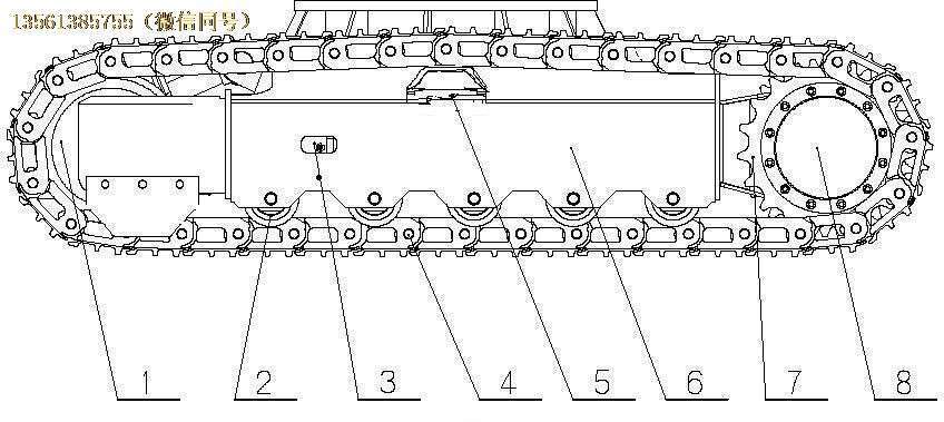 煤礦用液壓挖掘機行走底盤